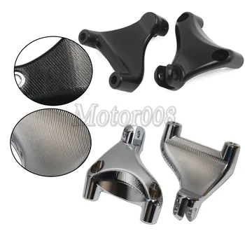 

Chrome Black CNC Billet Passenger Rear Footrest Foot Peg Footpeg Mount Brackets For Harley XL 883 1200 Sportster 2004-2013