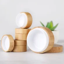 5 мл 10 мл 30 мл натуральные бамбуковые многоразовые бутылки для косметики, банка для косметики, контейнер для хранения крема, круглая портативная бутылка