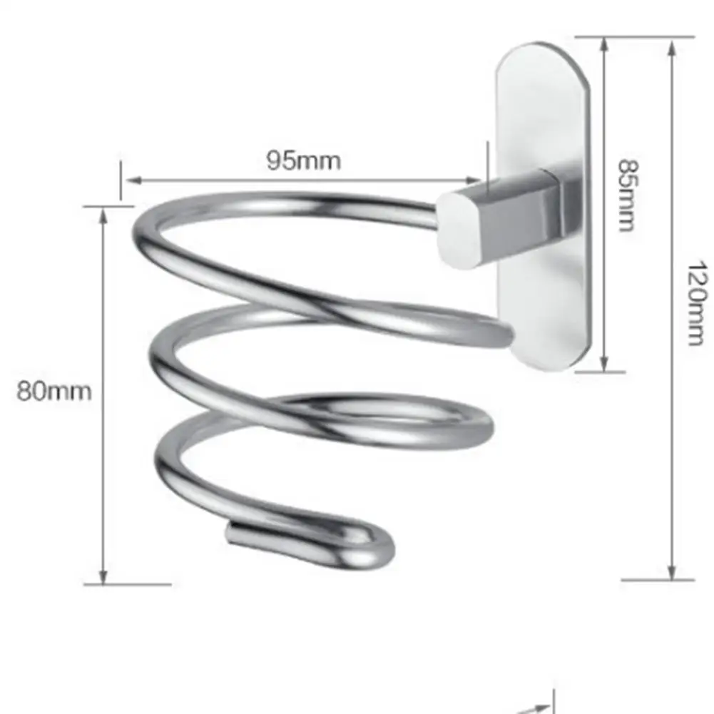 Держатель для фена, настенная полка, крепление для ванной комнаты, электрическая стойка, стильный держатель, аксессуары для ванной комнаты, установка клея без ногтей