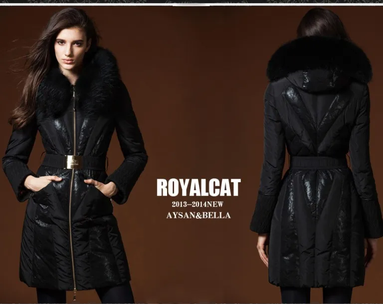 Зимняя куртка Royalcat женские пуховики пуховик верхняя одежда тканевый Роскошные