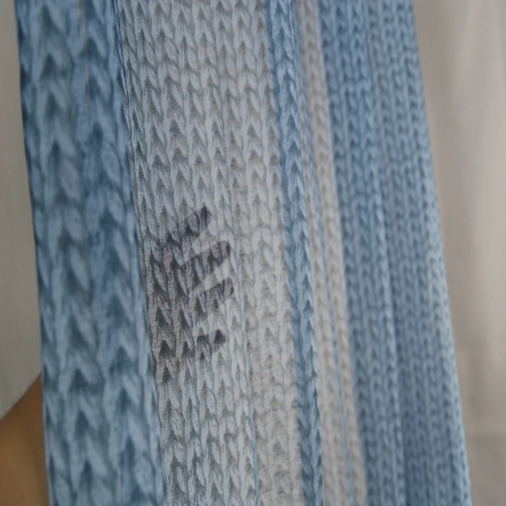 

imitation linen sheer curtain with 8 silver rings free shipping