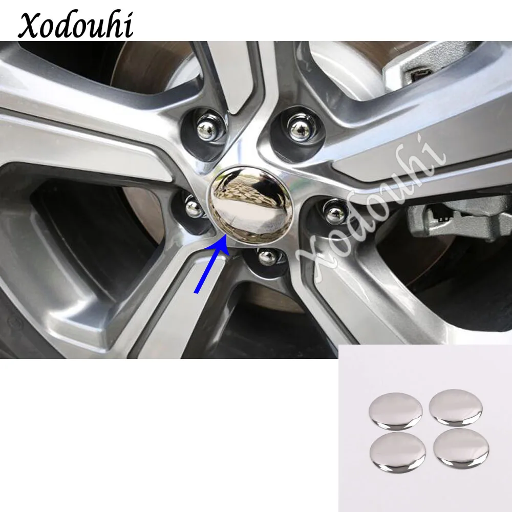 

For Hyundai Santa Fe SantaFe 2019 2020 car sticker styling wheel brow tyre hub bright frame decorate trim moulding hoods 4pcs