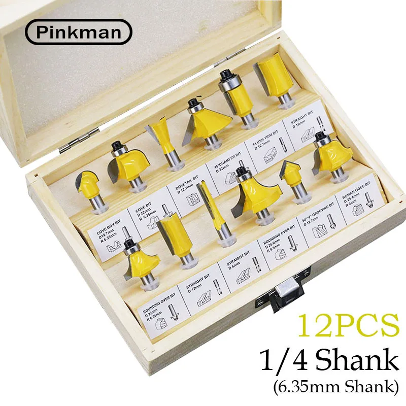 

1Set 1/4 Router Bits For Wood Milling Cutter Router Bit Router Bit Straight End Mill Trimmer Router Wood Cutters Milling Tools