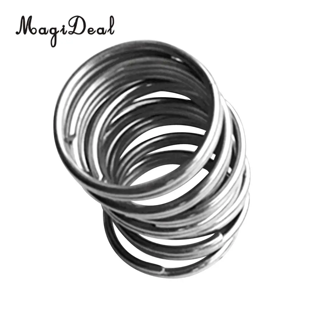 20Pcs 22mm+30mm Scuba Diving Gear Attachment Split Ring 316 Stainless Steel Outdoor Water Sports Equipment Accessories Key Rings