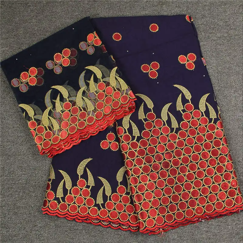 

BEAUTIFICAL Purple Red Swiss Voile Lace set 3 Yards +2 Yards Latest African Voile Swiss Cotton Lace Fabric With Net Scarf 30