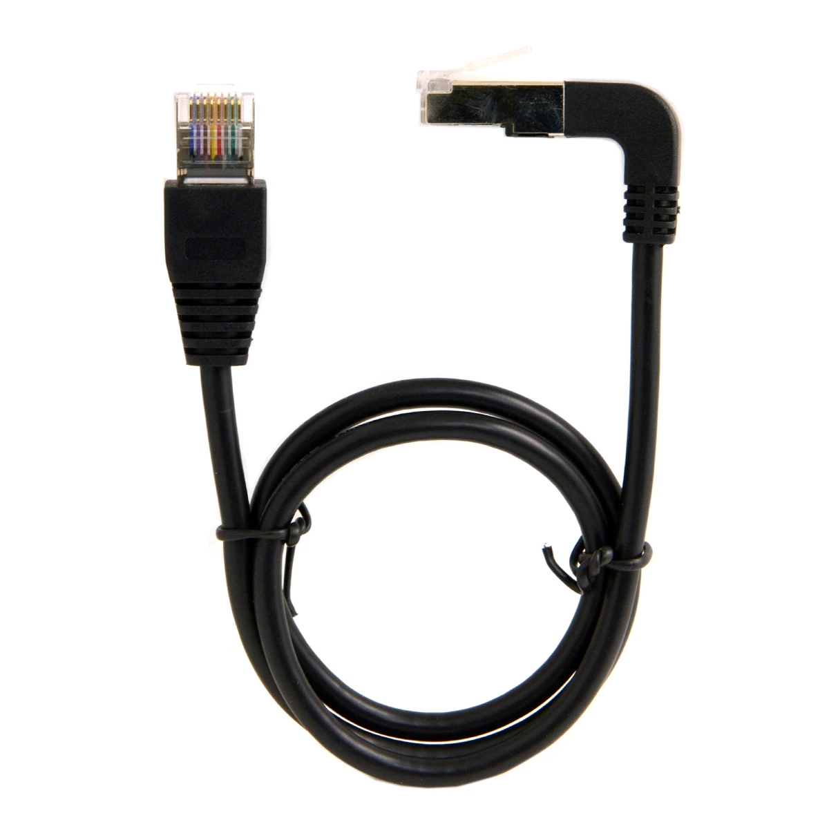 90 градусов вверх угловой 8P8C STP Cat 5e Lan Ethernet сетевой патч корд для прямого кабеля 50