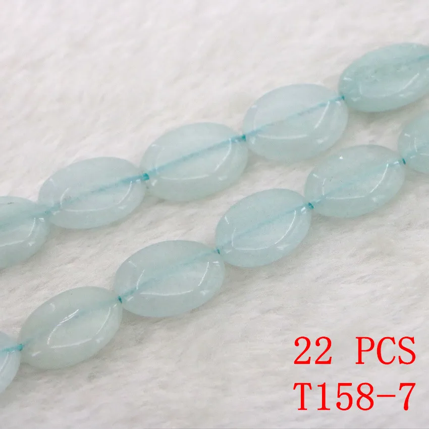 13X18mm oval denim natural aquamarine Amazon Jasper DIY necklace bracelet making fashion gift accessories (13)