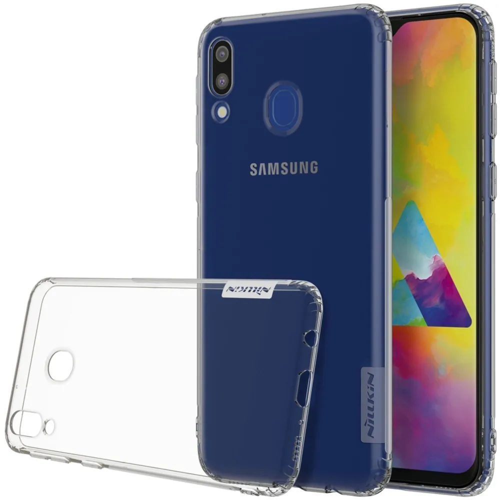 Чехол для samsung Galaxy M20 Nillkin натуральный мягкий TPU прозрачный брендовый чехол для samsung M20 - Цвет: Grey