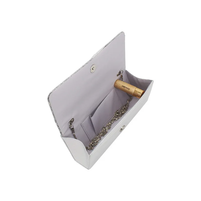 Women's Fashion Luxury Crystal Diamante Handbags New Shining Evening Party Prom Elegant Satin Shoulder Bags