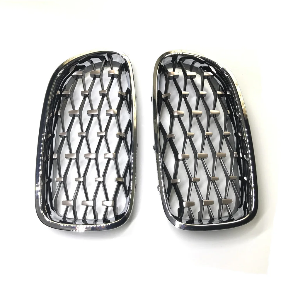 For Bmw F10 F11 F18 Car Front Grill Newest Diamond Style 2010- One Pair Abs 5 Series F10 Mesh Grill