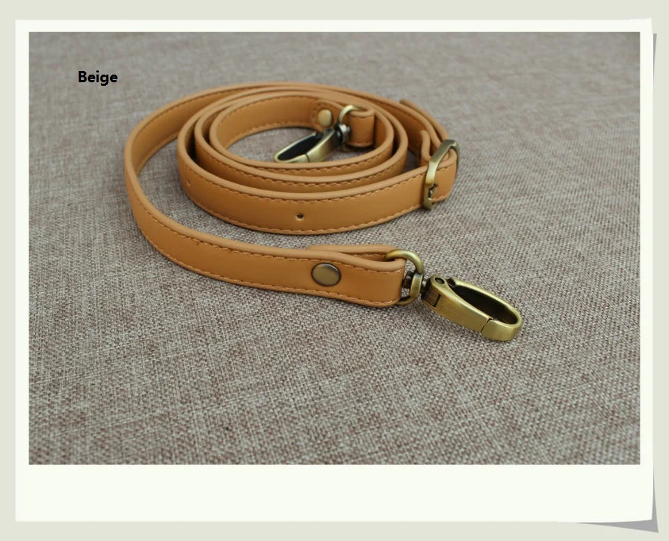 wholesale 10pcs/lot 118*1.8cm adjustable PU bag strap,double face PU
