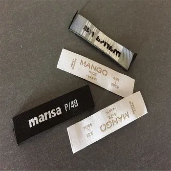 

Wholesale Customized Washable Woven Label for T-shirts or jackets Clothing Brand Name Label Garment Label Woven Tag