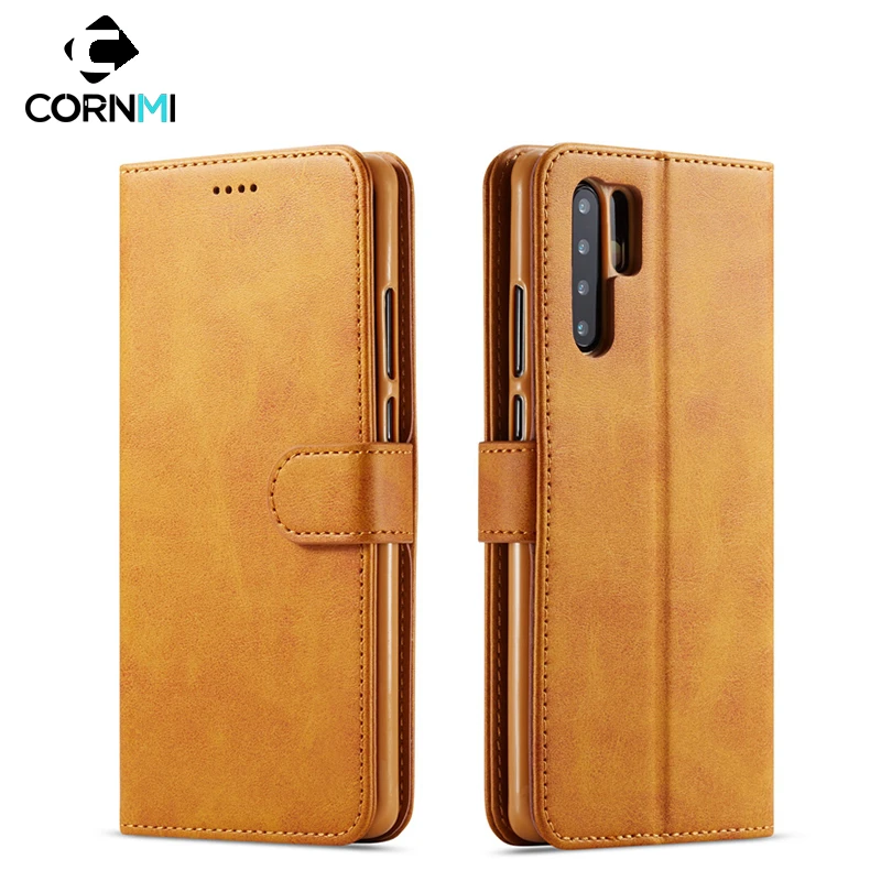 

CORNMI Flip Phone Case For Huaiwei P30 Pro Luxury Leather Pu Case With Card Slot p30 pro Phone Metal Button Cover