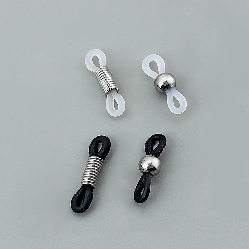 50pcs Eye Glasses Spectacle Chain Strap Holders Rubber Loop Ends 21mm