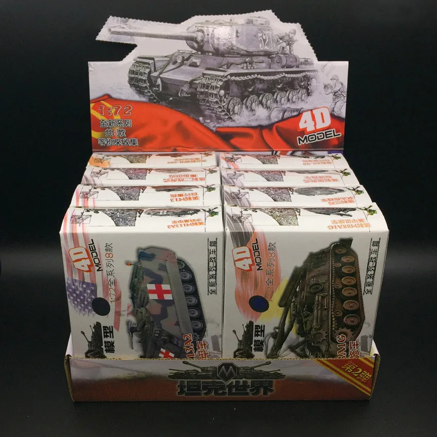 Kopen 8 stks set 1 72 tweede Generatie 4D Plastic Monteren Tank Kits WWII Ger ONS UK Militaire Tafel Tank Speelgoed Voor Kinderen