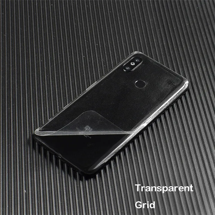 3D углеродное волокно кожи пленка обёрточная Бумага Телефон задняя паста наклейка для XIAOMI Mi9/Mi8 SE/Mix 2 S/MIX3/Redmi 7/K20 Pro/Note 5 Pro - Цвет: Clear Grid