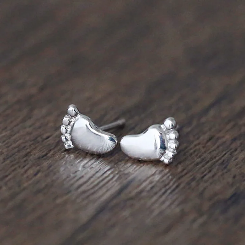 

Cute Little Hand Foot Stud Earrings Anti-allergy Funny Earrings for Women Girls