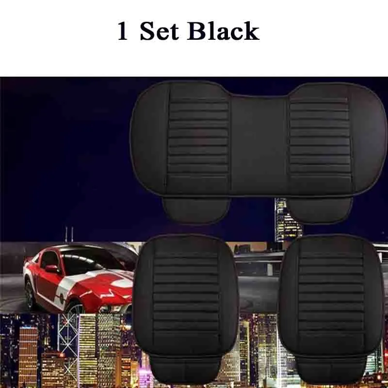 Автомобильный-Стайлинг для Cadillac Porsche Lexus Infiniti Mercedes Benz W203 W204 W211 CLA кожаный чехол для сиденья Подушка поддержка аксессуары - Название цвета: 1set-Black