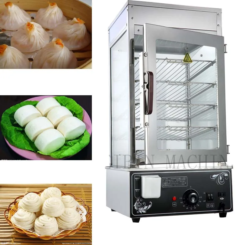 Automatic Energy efficient 5 layers steamed magic bun maker glass hot