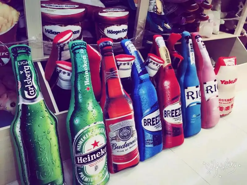 Funny Simulation Plush Throw Pillow Soft Cushion Toy Beer Bottle BIG SIZE GIFT Prank Gift Home