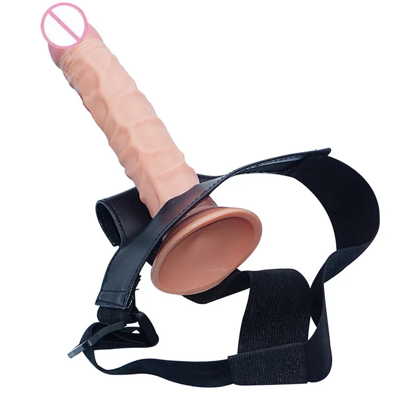 Large Dildos Egg-free Wearable Leather Pants Strap On Male Dildo Elastic Band Woman Lesbian Sex Toy Vagina Massage (5)