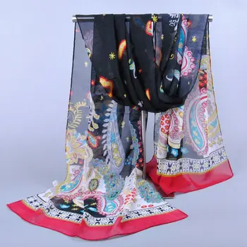 

printe scarf chiffon cashew beach silk long flower wrap head plain winter wrap Bohemia Muffler scarves/shawls 10pcs/lot