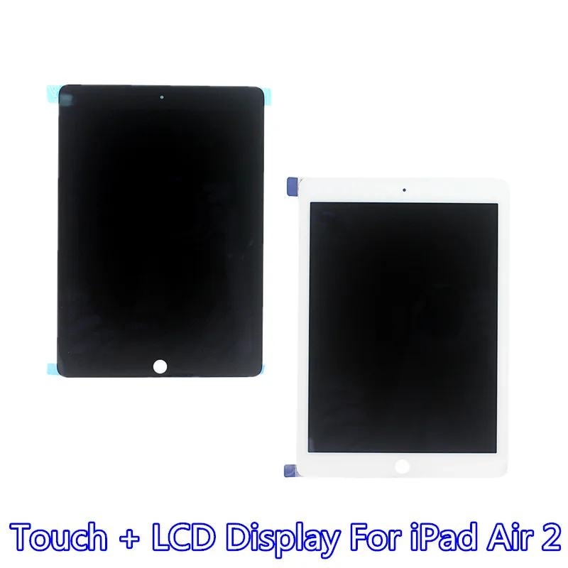 Free Ship For iPad Air 2 ipad 6 White & Black Digitizer LCD Display With Touch Screen Assembly With No Dead Pixel And No Bubbles