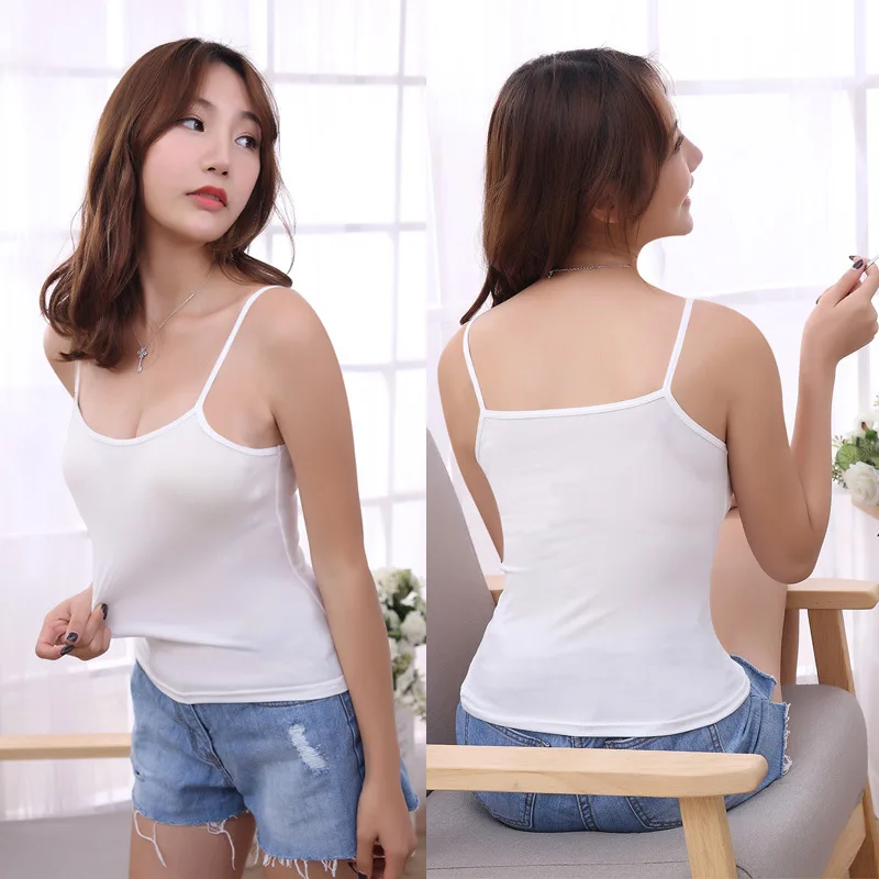 New Woman Tanks Top Slim White Color Solid Women Fashion Elegant Short