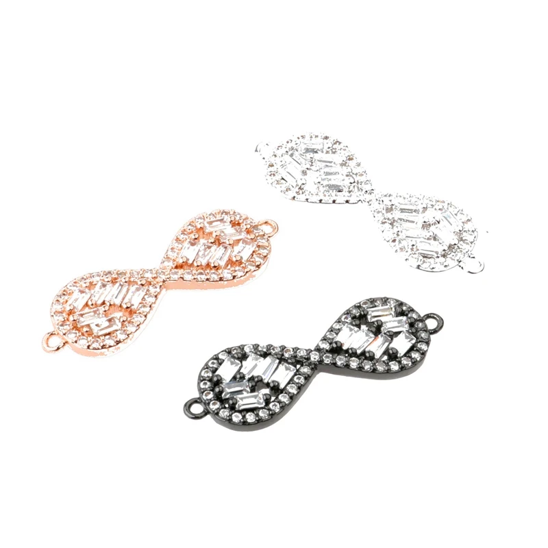 

2018 new Butterfly shape Necklace Bangle Bracelet Spacer Bead CZ Cubic Zirconia Jewelery DIY Metal Jewelry Making Accessories
