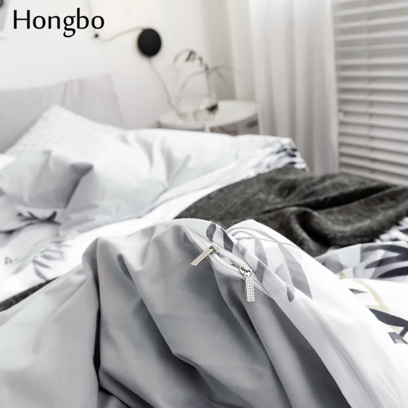 Hongbo домашний текстиль комплект постельного белья осенние листья узор включая пуховое одеяло простыня наволочка одеяло постельный комплект