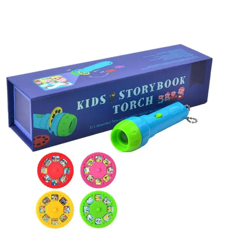 Мини-Проекционный фонарик, обучающий светильник, игрушки для детей, развивающая игра, спящие истории, набор для выполнения, детский подарок - Цвет: as show