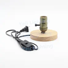 Лидер продаж E27 лампа держатель винтажный промышленный Ретро стиль Настольный светильник Эдисона настольная лампа из дуба Деревянная розетка лампа светильник ing аксессуары