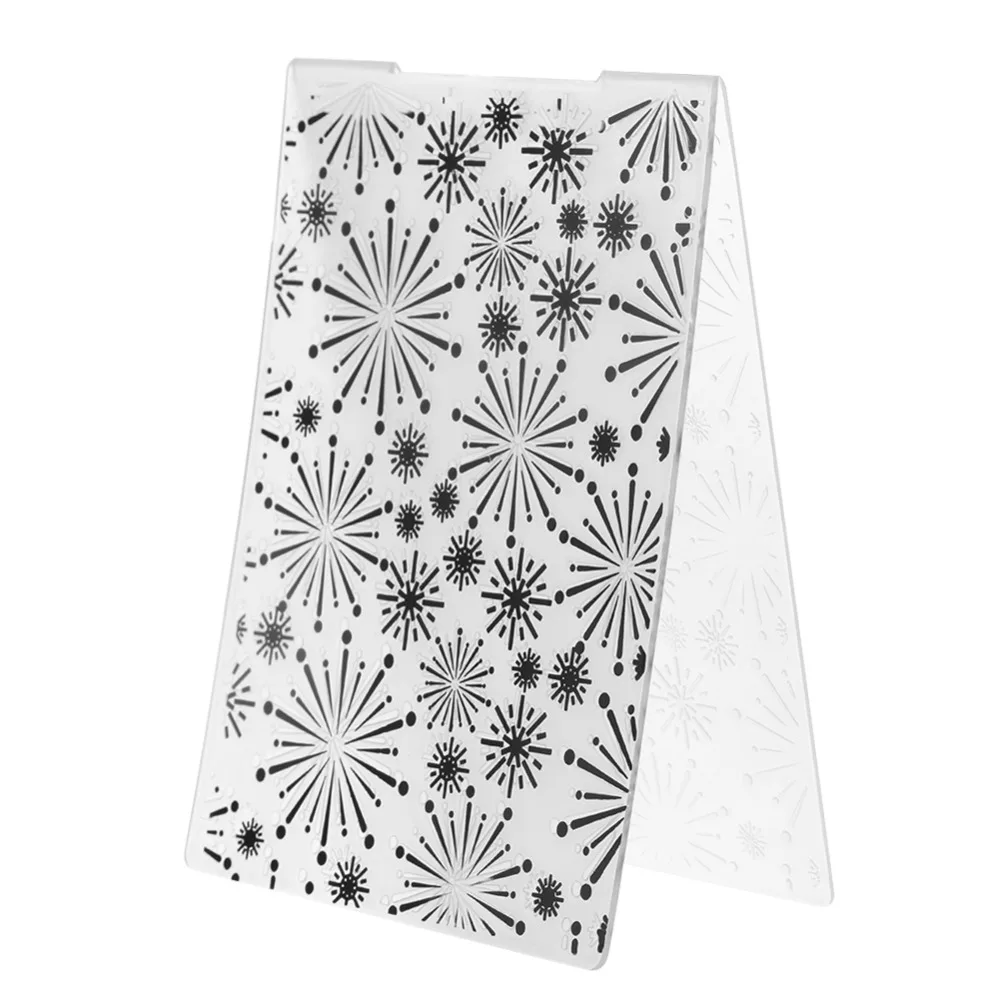

Fireworks Pattern Embossing Folder For Scrapbook DIY Album Card Tool Plastic Template Stamp Card Making Decoration