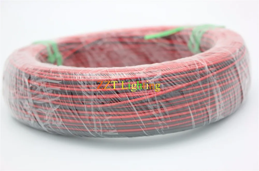 Медь 22AWG, 2-контактный красные, черные кабель, изолированный провод PVC, 22 awg провод, электрический кабель, светодиодный кабель, "сделай сам" для подключения, продлить жильный кабель
