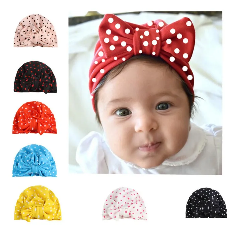 

Star Print Baby Bow Knotted Pullover Hat Indian Hat Fashion Children's Hat