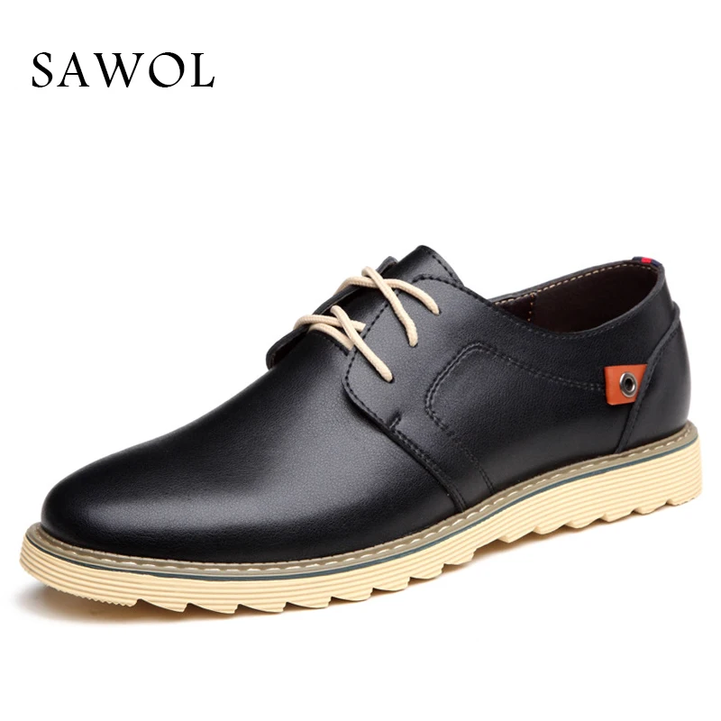 

Sawol Men Casual Shoes Brand Genuine Split Leather Shoes Men Shoes Men Sneakers Men Flats Plus Big Size Slip On Spring Autumn