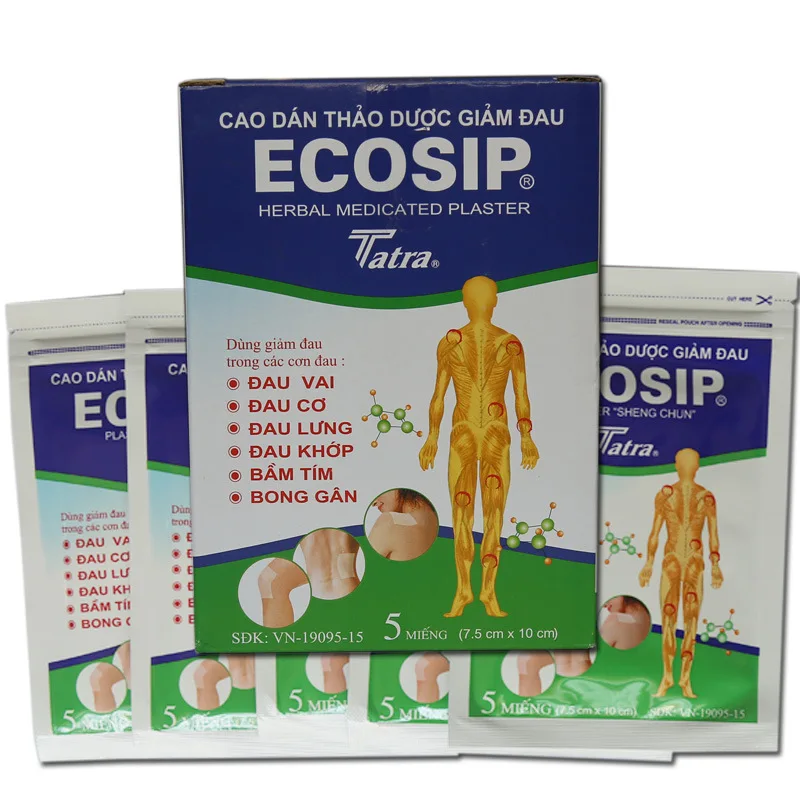 100% Аутентичный Вьетнам ECOSIP обезболивающий пластырь при ревматоидном артрите