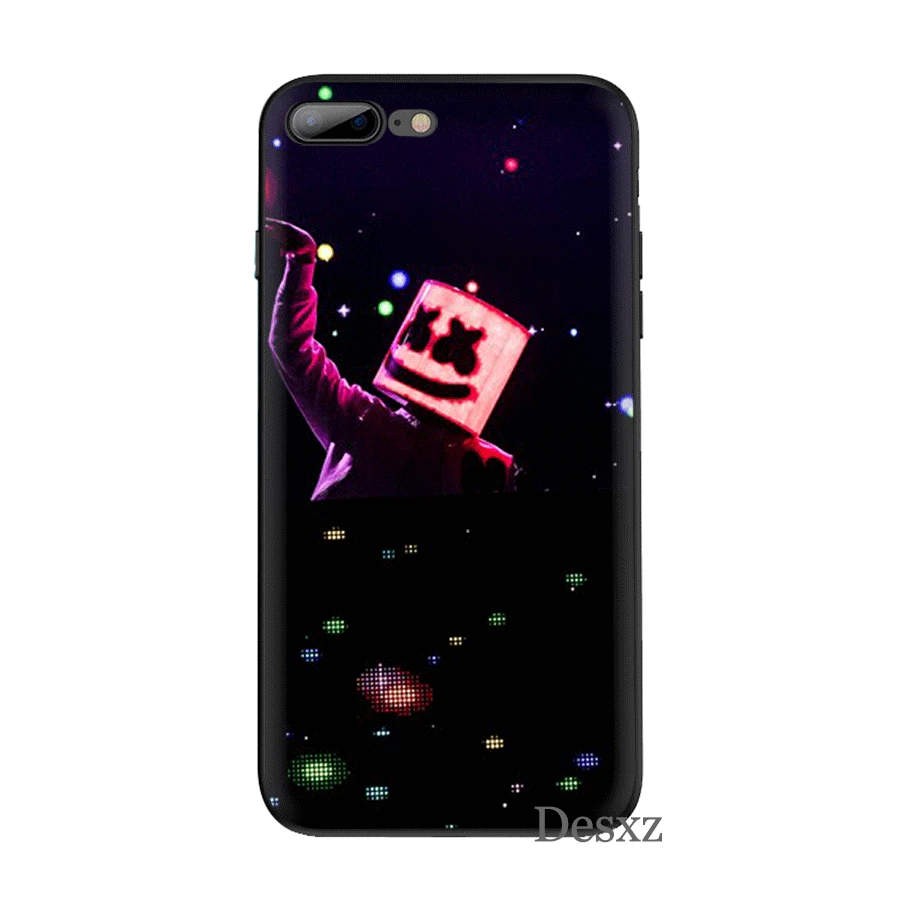 Силиконовый ТПУ чехол для телефона Marshmello iPhone 11 Pro X XS Max XR 6 6s 7 8 Plus 5 5s SE защитный