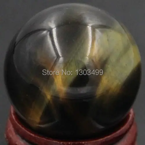 

Free Shipping Natural Stone Gemstone 30MM Yellow Blue Tiger Eye Sphere Crystal Ball Chakra Healing Reiki Stone Carving Crafts