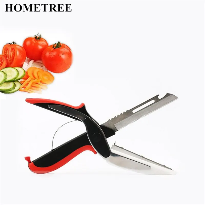 

HOMETREE 1Pc Fruits Vegetables Food Scissors Portable Multi Purpose Removable Scissors Stainless Steel Knives Kitchen Tools H561