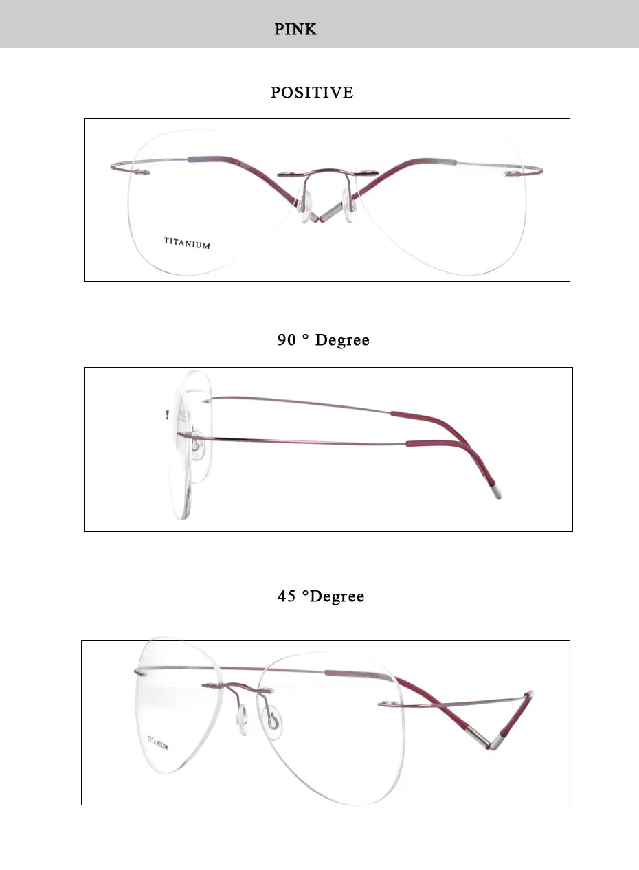 Без оправы B титановая оптическая Классическая оправа для очков унисекс авиационные очки по рецепту 20002
