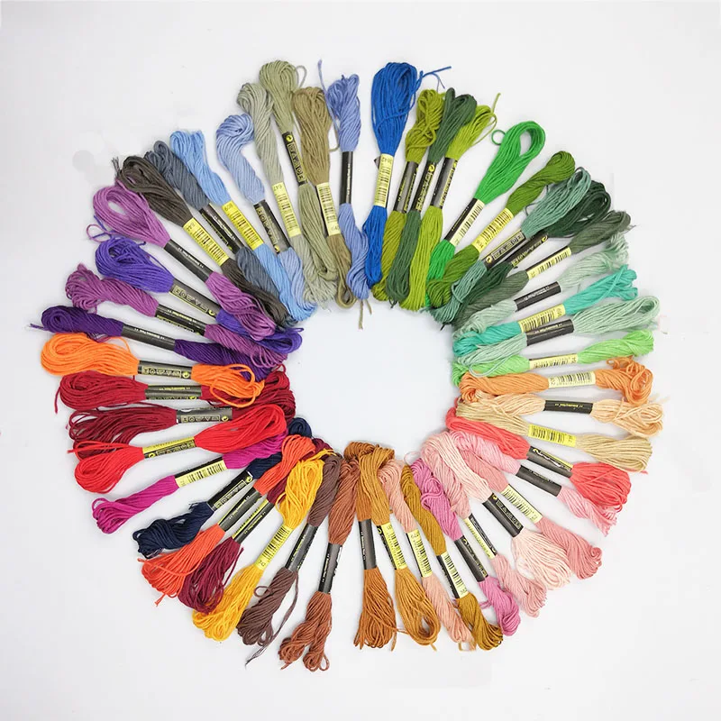 

Multicolor 8 Pcs Similar Thread Cross Stitch Cotton Sewing Skeins Craft Embroidery Thread Floss Kit DIY Sewing Tools Accessories