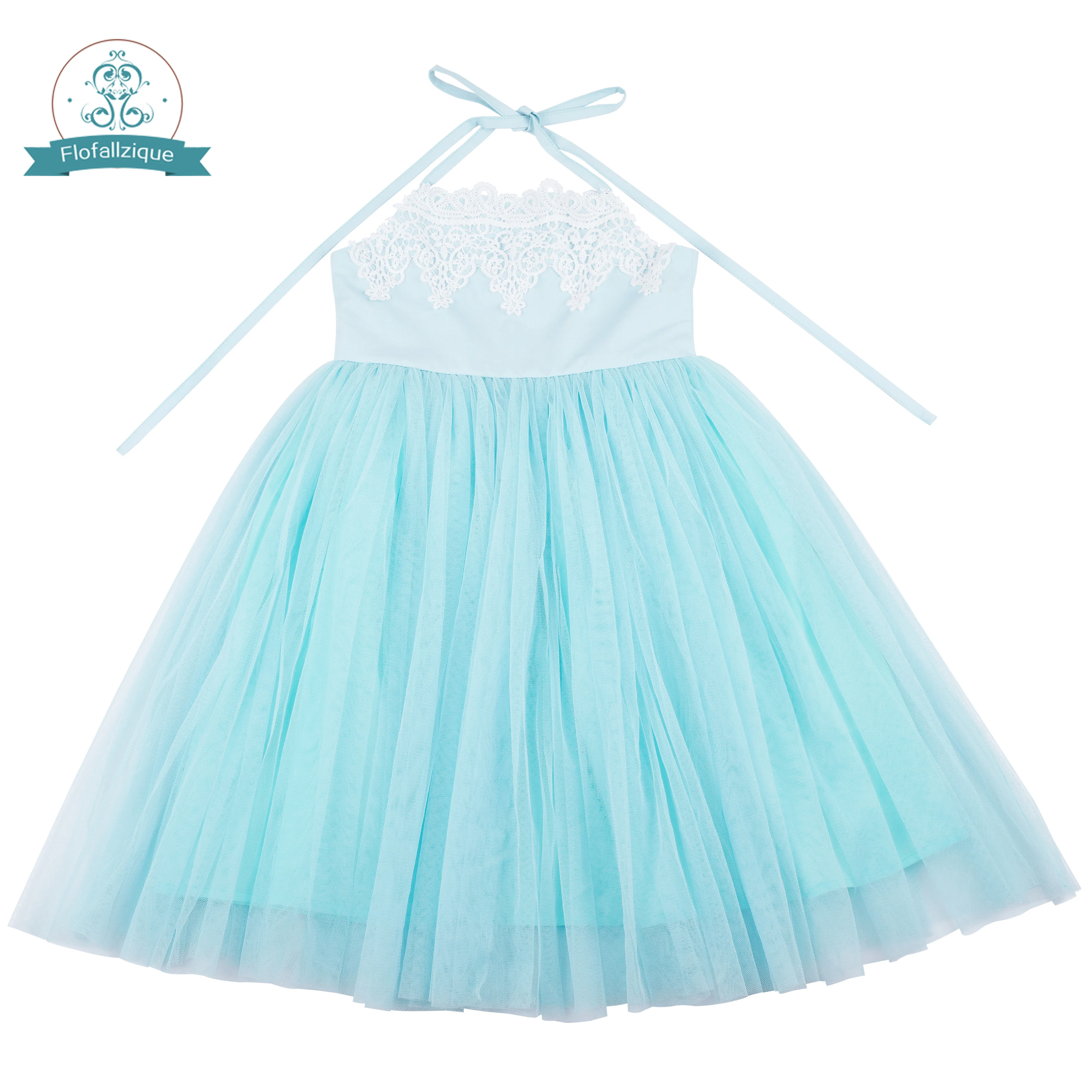 Flofallzique/кружевное платье для девочек со скрытой молнией сзади и спереди; Милое Свадебное платье принцессы; одежда для малышей; От 1 до 10 лет