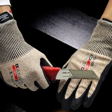 HPPE для микро вспененный нитрил Садоводство безопасные рабочие перчатки с ANSI против порезов A2 порезостойкие перчатки