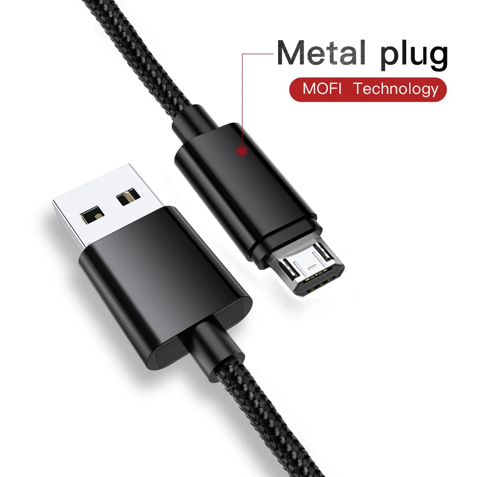 الأصلي زارة المالية والصناعة المصغّر usb كابل الروبوت شاحن سريع للهاتف المحمول كابل بيانات النايلون ل Xiaomi هواوي سامسونج سلك Microusb كابل بيانات