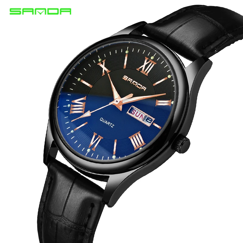 

SANDA Luxury Brands Business Casual Men's Sport Watches Ultra-thin Dial Luminous Men Watch Waterproof Calendar Relogio Masculino