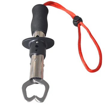 

Stainless Steel Multifunctional Black Grabber With Ring Cord Fishing Trigger Gripper Fishing Equipment Accessory Newest