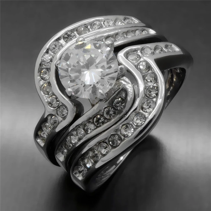 aliexpresscom buy 2 rings in 1 czs gem men women stainless steel wedding engagement puzzle ring new fashion jewelry from reliable ring hematite suppliers - Puzzle Wedding Rings aliexpresscom buy 2 rings in 1 czs gem men women stainless steel wedding engagement puzzle ring new fashion jewelry from reliable ring hematite suppliers - Puzzle Wedding Rings