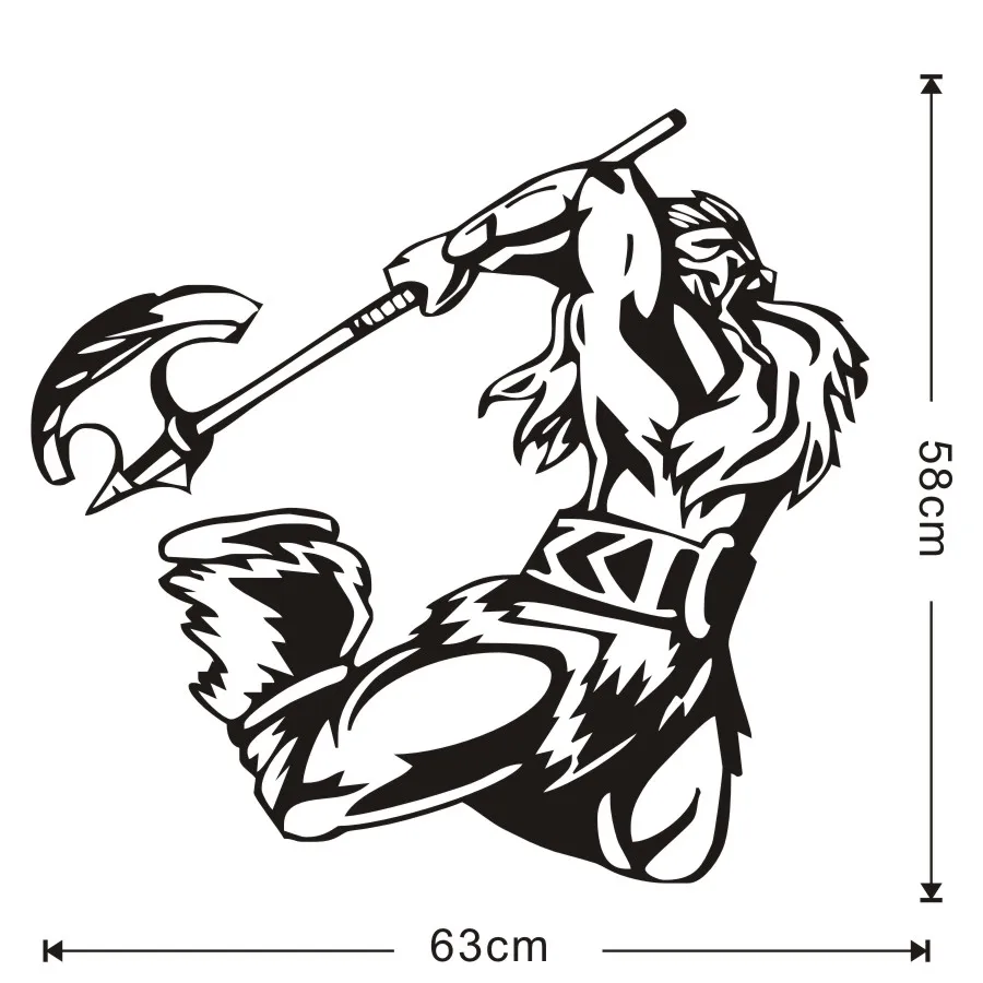 Настенные наклейки Viking Northman Warrior художественные фрески съемные самоклеющиеся