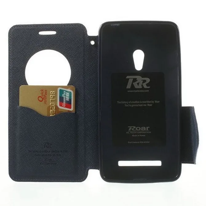 Кожаный чехол для Asus Zenfone 5 откидной Чехол с окошком и подставкой хранения карт